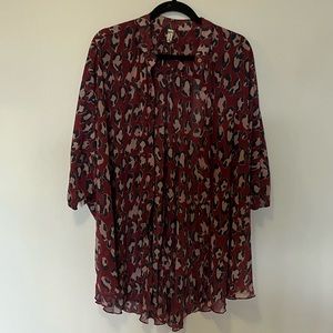 Free People Leopard Print Sleep Shirt